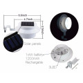 Outdoor Solar Powered 3 LED Gutter Luz cerca de telhado Gutter Garden Yard Lâmpada de parede